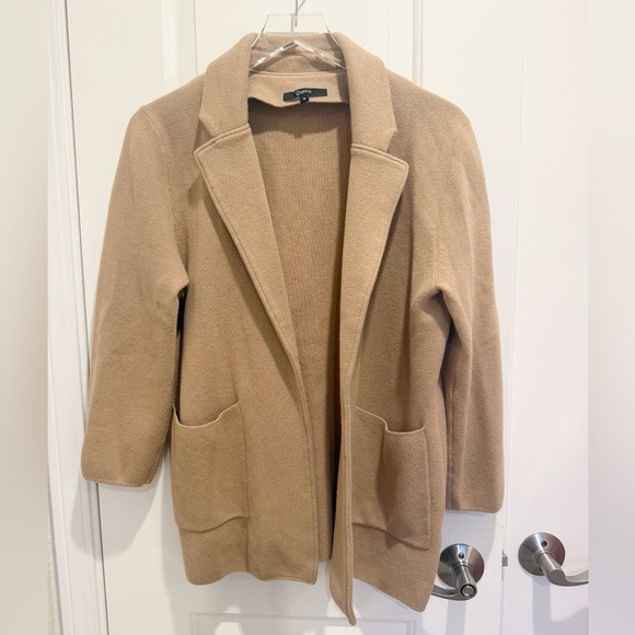 QUINCE 100% Organic Cotton Knit Blazer in Camel size Small - Picture 4 of 10
